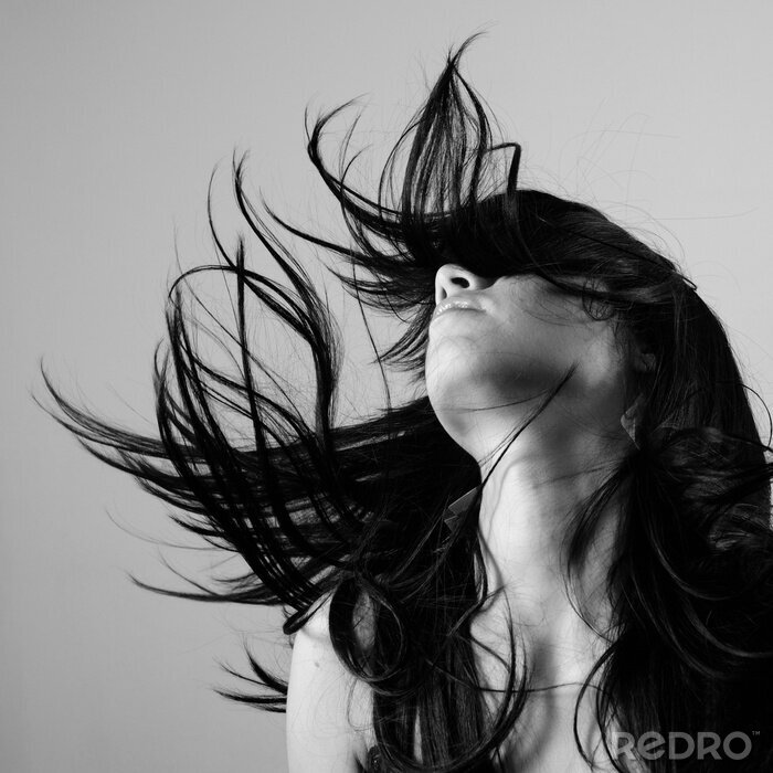 Poster Frau mit dunklem Haar