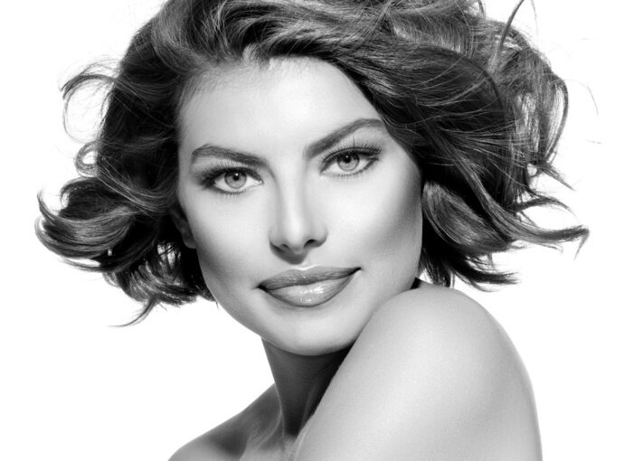 Poster Frau Schwarz-Weiß-Porträt