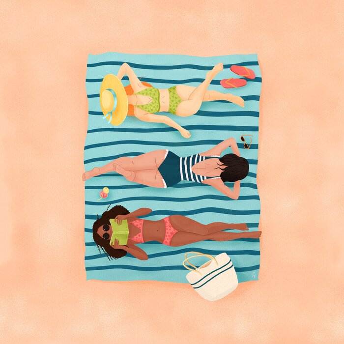 Poster Frauen am Strand