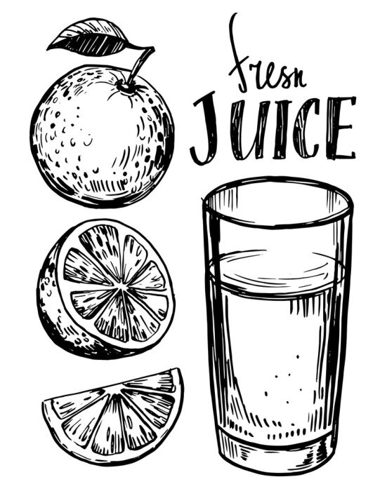 Poster Frischer Orangensaft