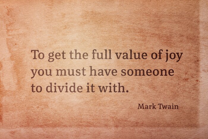 Poster Fröhliches Zitat über das Zusammenleben