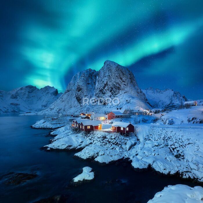Poster Frostige Nacht in Norwegen