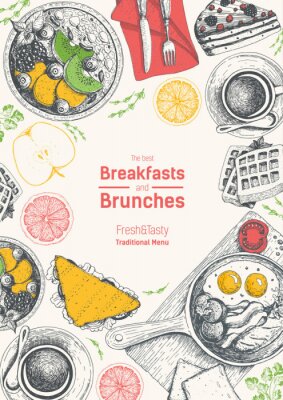 Poster Frühstücks- und Brunchmenü