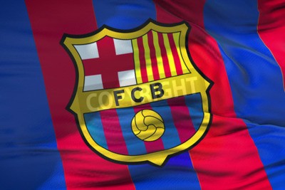 Poster Fußball Emblem FC Barcelona Nahaufnahme