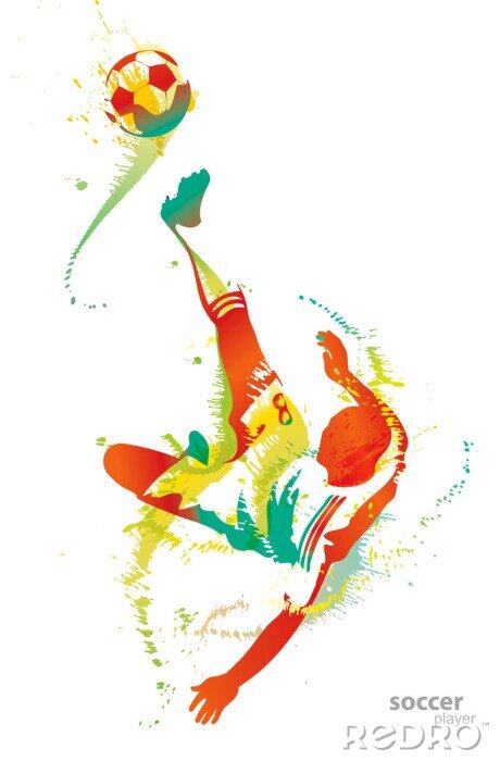 Poster Fußball Fallrückzieher