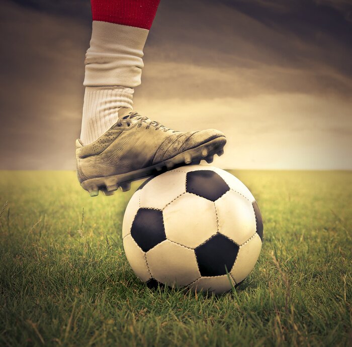 Poster Fußball im Retro-Stil