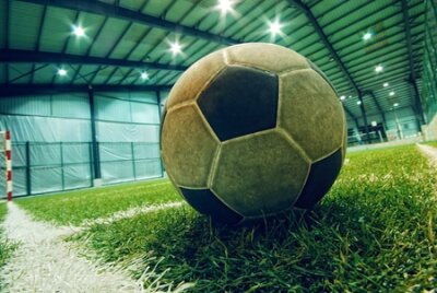 Poster Fußball in der Fußballhalle