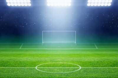 Fußball Stadion Arena mit Fans in der Ferne