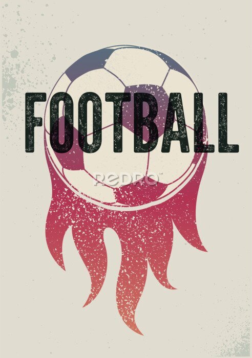 Poster Fußball-Typografie