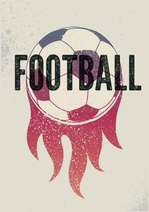 Poster Fußball-Typografie