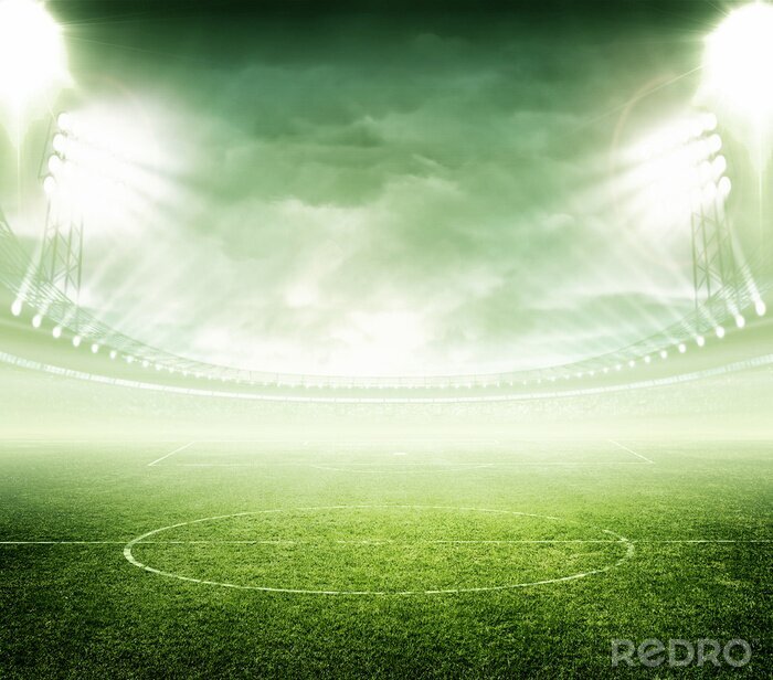 Poster Fußballplatz Vintage