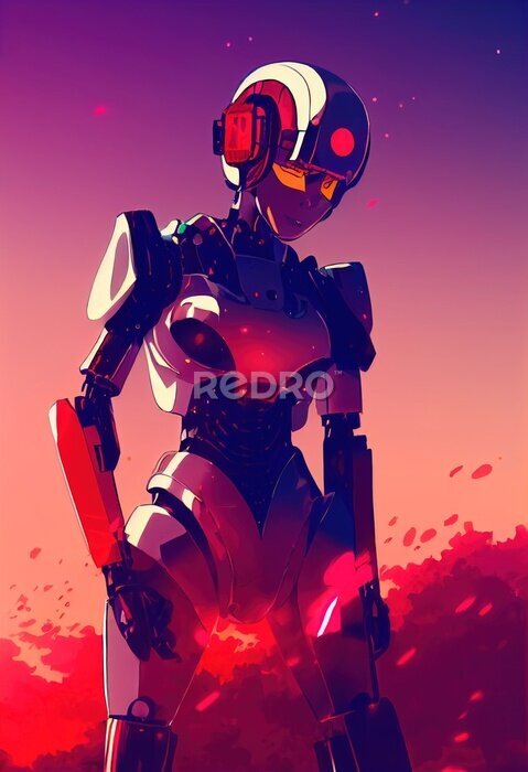 Poster Futuristischer 3D-Roboter