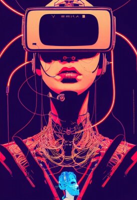 Poster Futuristischer Cyberpunk