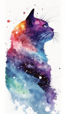 Poster Galaktische Katze