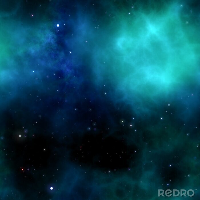 Poster Galaxie grün