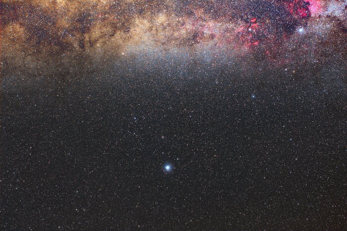 Poster Galaxie in rosa Tönen