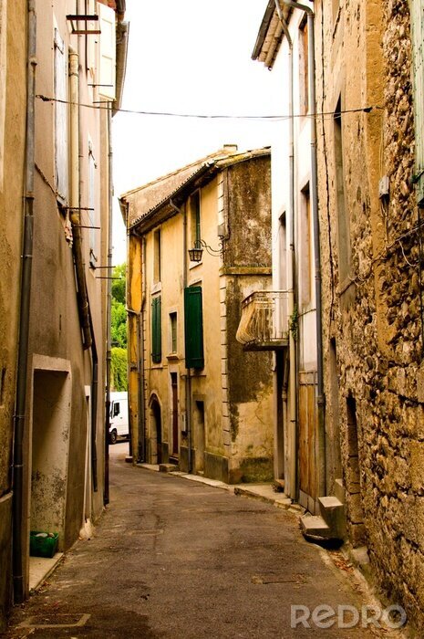 Poster Gasse in braunen Farben