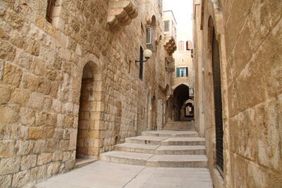 Gasse in Jerusalem mit Treppen