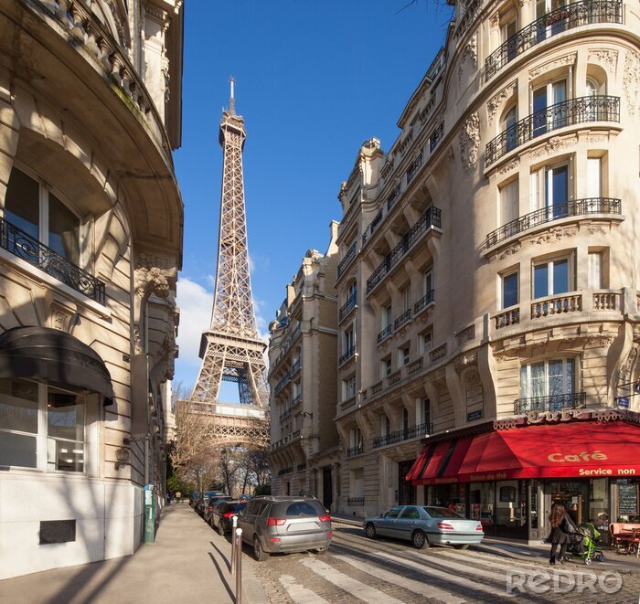 Poster Gassen von Paris in der Sonne