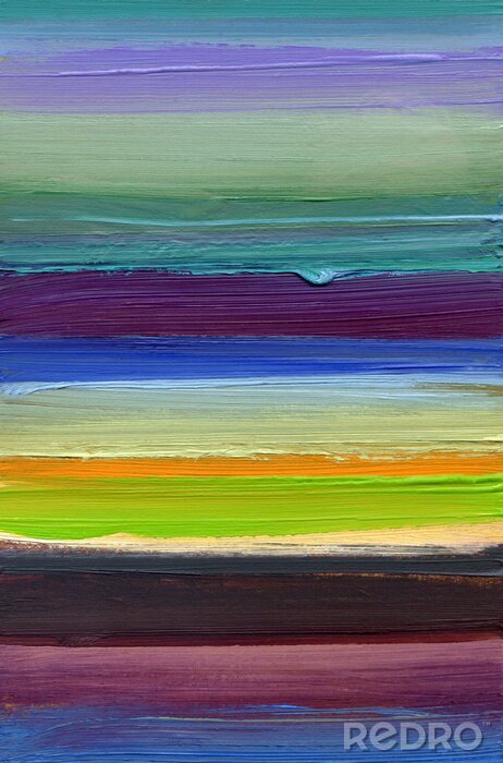 Poster Gemalte Farbstreifen