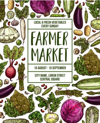 Poster Gemüse- und Obstmarkt