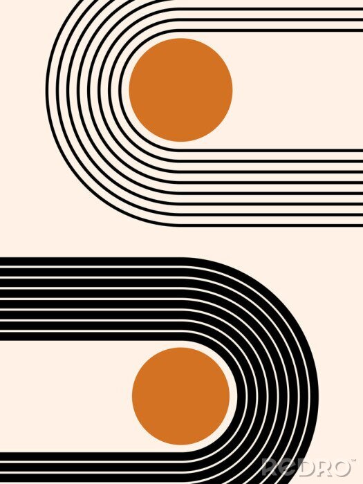 Poster Geometrische Formen - modernes Muster