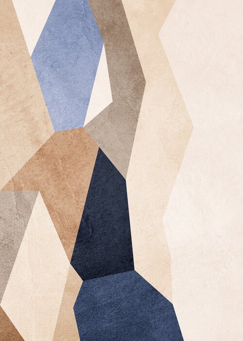 Poster Geometrische Zusammensetzung von Murmeln