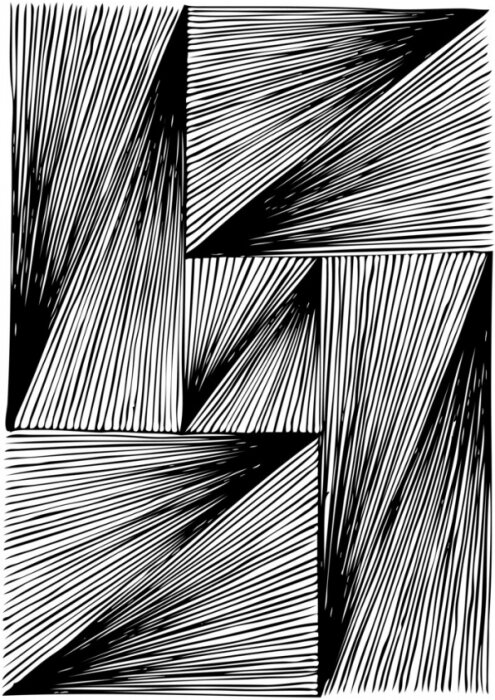 Poster Geometrisches Motiv aus Dreiecken und Vierecken