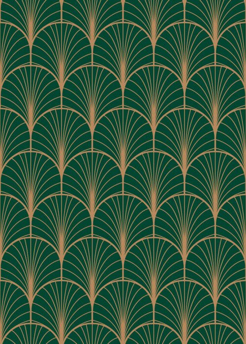 Poster Geometrisches Muster auf grünem Hintergrund