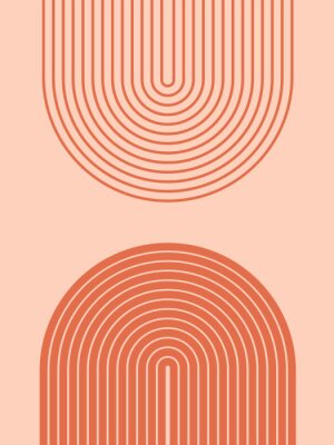 Poster Geometrisches Muster im Boho-Stil