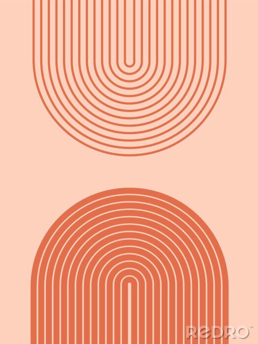 Poster Geometrisches Muster im Boho-Stil