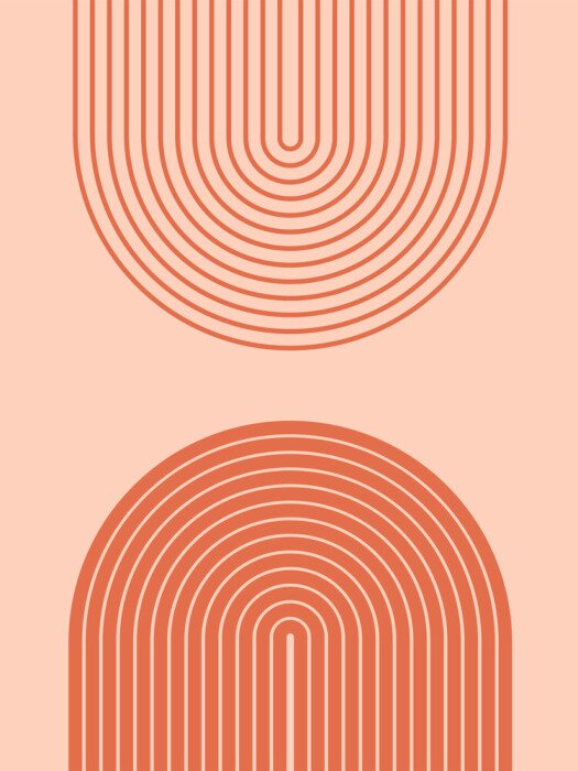 Poster Geometrisches Muster im Boho-Stil