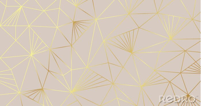 Poster Geometrisches Muster mit gelben Elementen