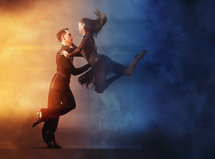 Poster Gesellschaftstanz Heben im Nebel