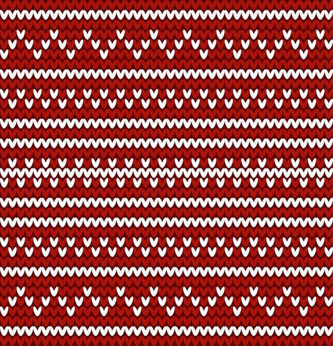 Poster Gestrickter Stoff mit Muster im skandinavischen Stil