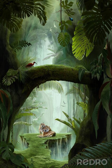 Poster Gestrüpp des dichten Dschungels