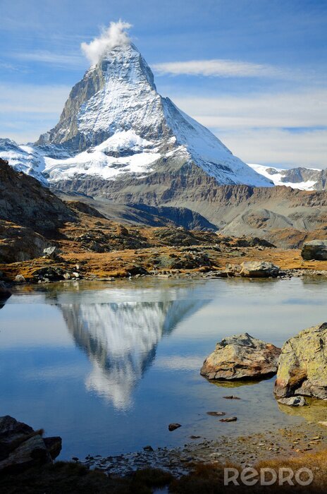 Poster Gipfel des Berges im Schnee