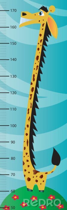 Poster Giraffen-Messbecher