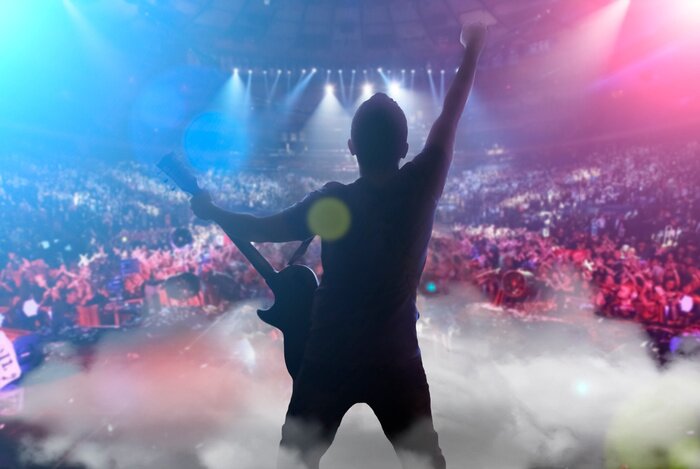 Poster Gitarrist bei einem Popkonzert