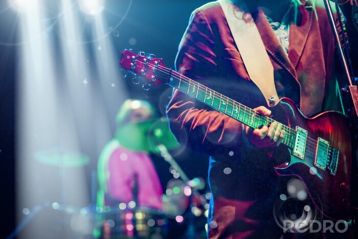 Poster Gitarrist und Rock