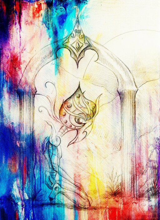 Poster Glamour Ägypten Konzept des Vergehens der Zeit