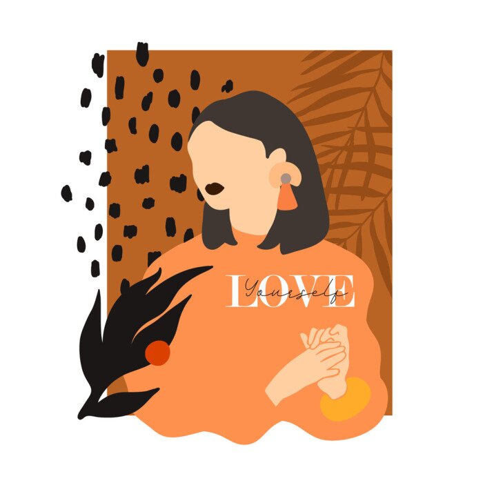 Poster Glamour-Stil I love yourself