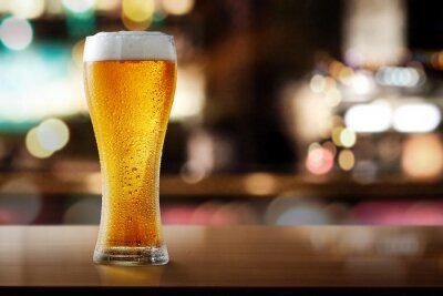 Glas gekühltes Bier