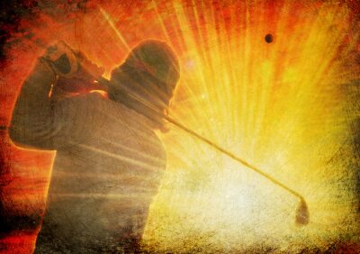 Golf in Sonnenstrahlen