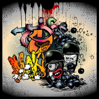 Poster Graffiti im Jugendstil