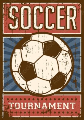 Poster Grafik eines Retro-Fußballturniers