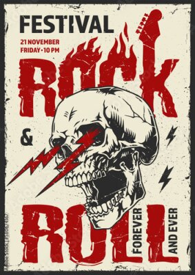 Poster Grafik eines Rockkonzert-Posters