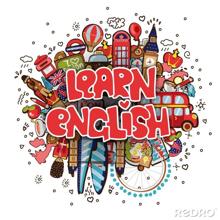 Poster Grafik Englisch lernen