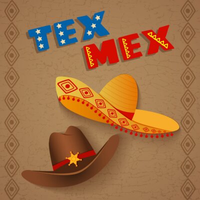 Poster Grafik zur Förderung der Tex-Mex-Kultur
