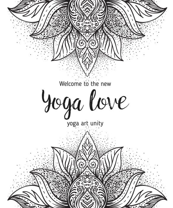 Poster Grafik zur Förderung der Yoga-Praxis